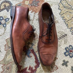 Mens Allen Edmonds Cornwallis Brown Dress Shoes sz 10